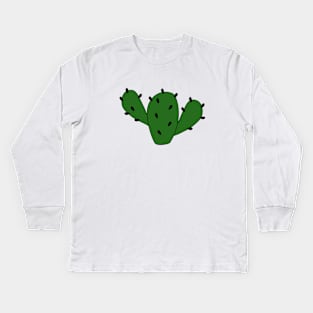 Thorny cactus. A hint of a complex person. Desert plant. Spike. Kids Long Sleeve T-Shirt